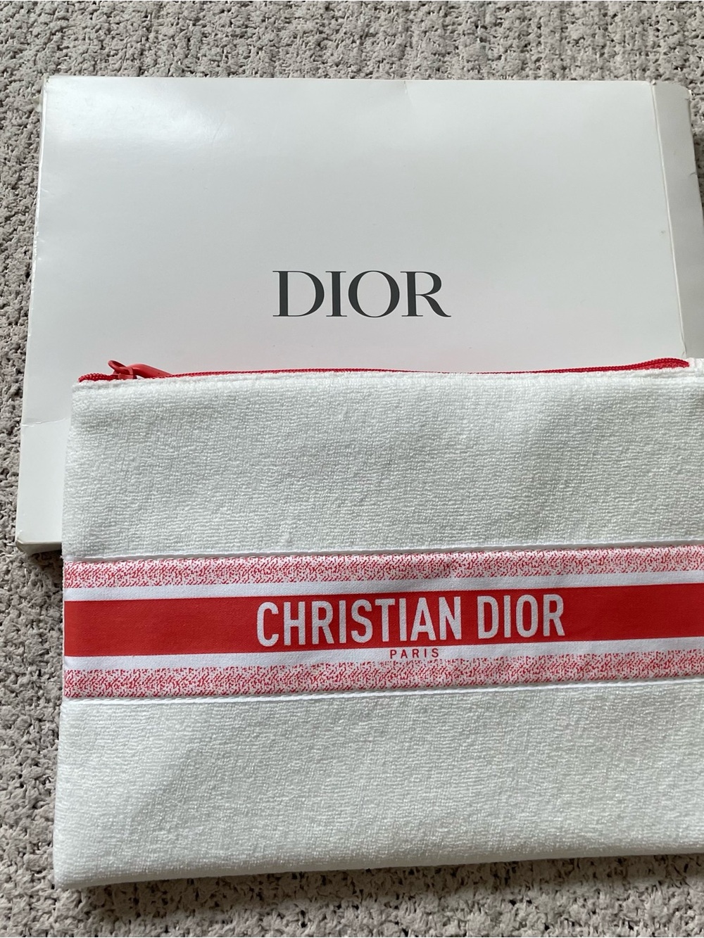 Dior White and Red Christian Dior Clutch Wristlet - Picture 3 of 5